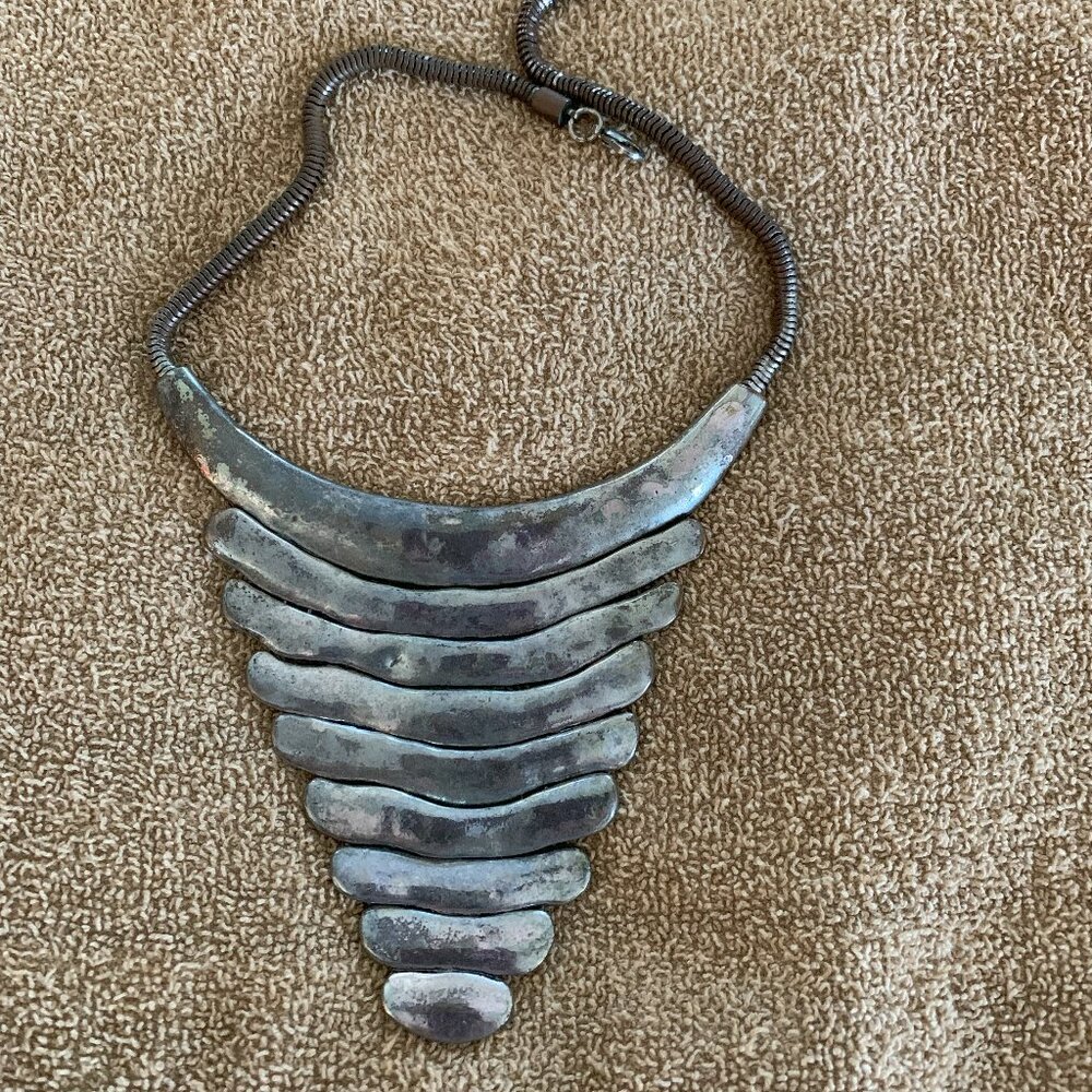 Grey/SS Statement Necklace